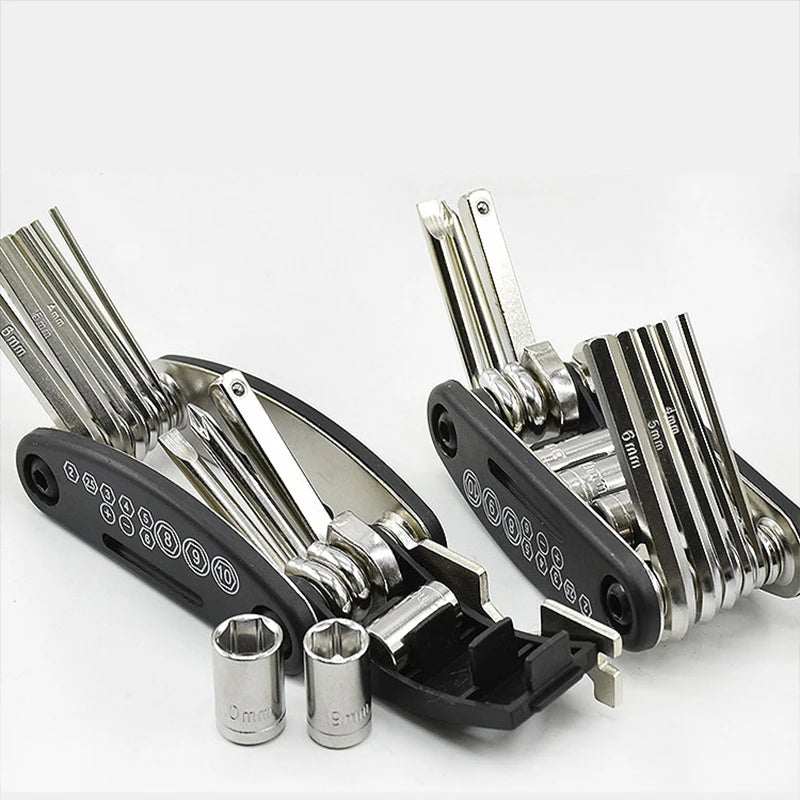 16 in 1 Folding Multi Tool Set Combination Screwdriver with Hex Keys for Motorcycle E-Bike Bicycle Repair