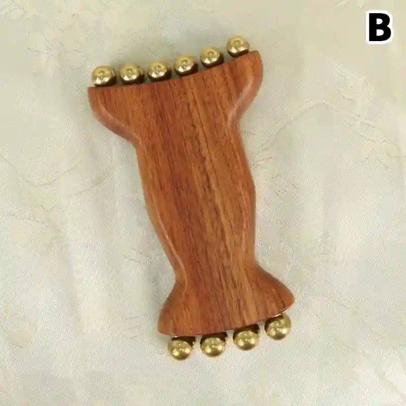 Fascia Massage Tool: Brass Gold Facial Lifting Deep Tissue Massager Fascia Gun B Tidesmit