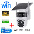 INQMEGA 12MP 60X Optical Zoom 4G/WiFi Solar Camera Dual Screen PTZ PIR Detection Auto Tracking CCTV Surveillance Cameras Ubox