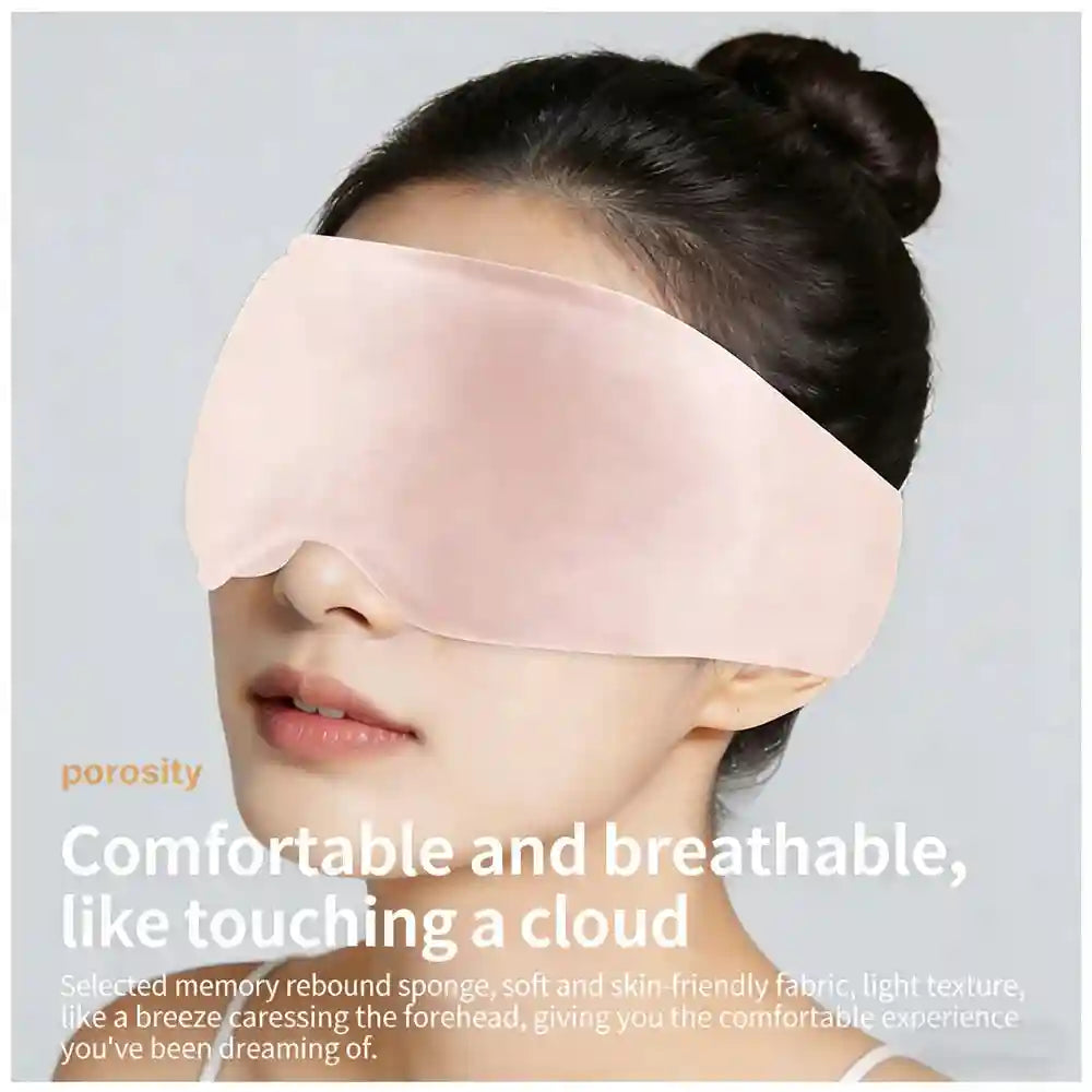 3D Sleep Eye Mask | Contoured Memory Foam - Grey, Pink & Black Eye Massage Instrument Tidesmit