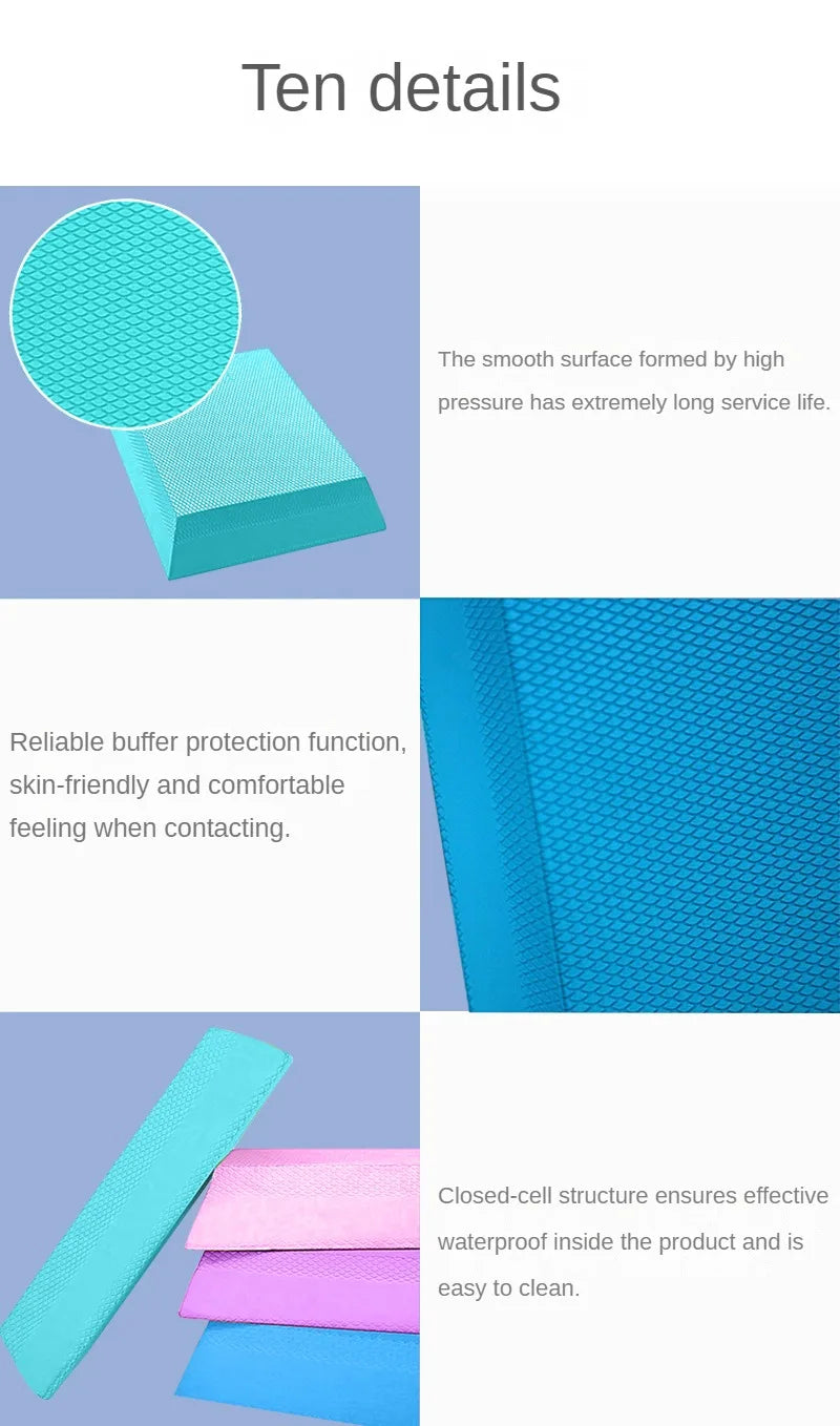 Household trapezoidal yoga fitness TPE balance pad massage yoga exercise balance cushion equipment rebounds quickly and cushions