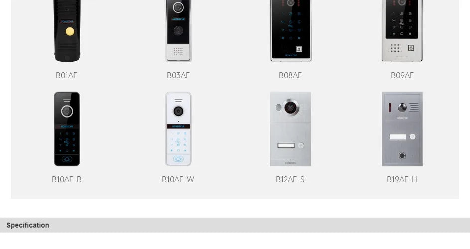 BA22D-W 4 Wire 7" Touch Screen Monitor Motion Detection For HOMSECUR Tuya Smart WIFI Video Doorphone 1080P FHD