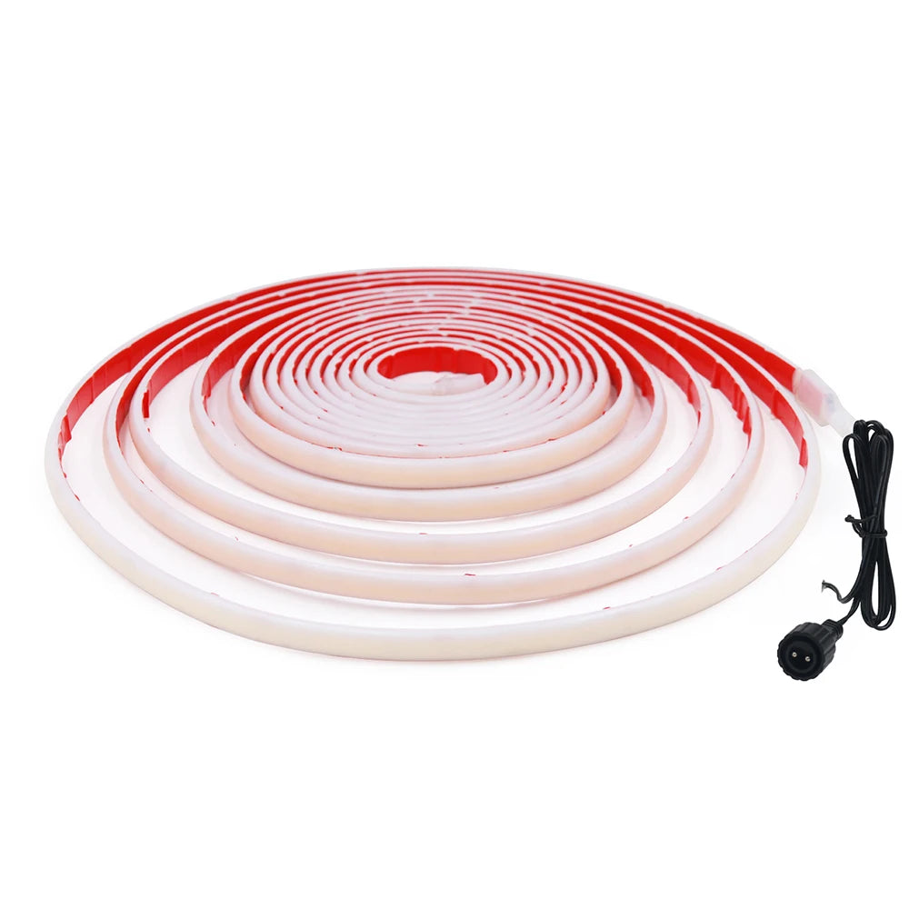 Solar Neon Light Strip 24V COB Waterproof IP68 Red Green Blue Warm Natural White 320LEDs/m Flexible High Density Linear Lighting