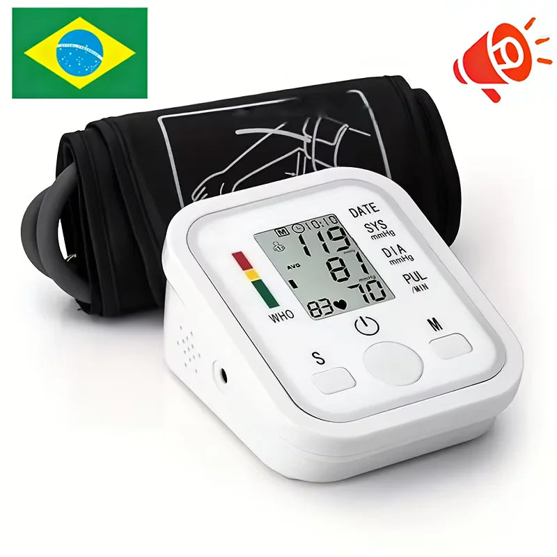 Arm Blood Pressure Monitor Pressure Sensor Monitor BP Equipment Automatic Tonometer Digital Tensiometer LED Display Arm Cuff