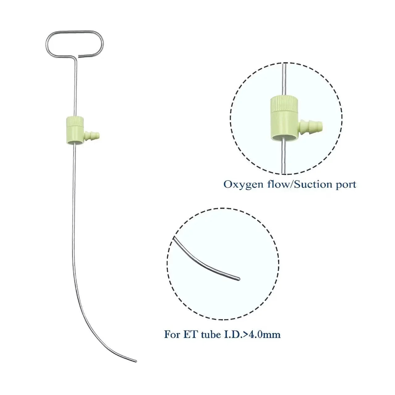 Accessories for Video Laryngoscope Stainless Steel Blades, Laryngeal Mask Airway, guide wire, and Screen