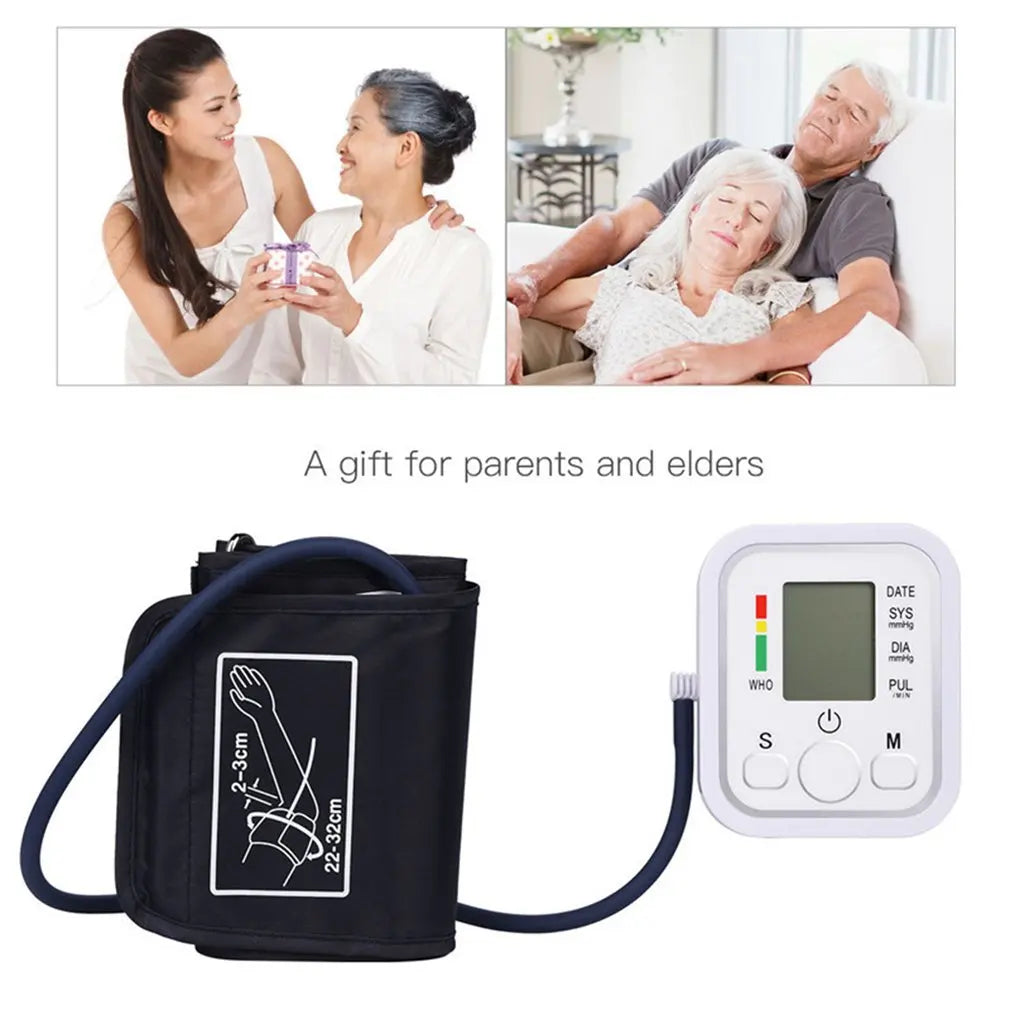 Medical Automatic Sphygmomanometer Digital Arm Wrist BP Blood Pressure Monitor Tensiometer Tonometer Heart Rate Pulse Meter