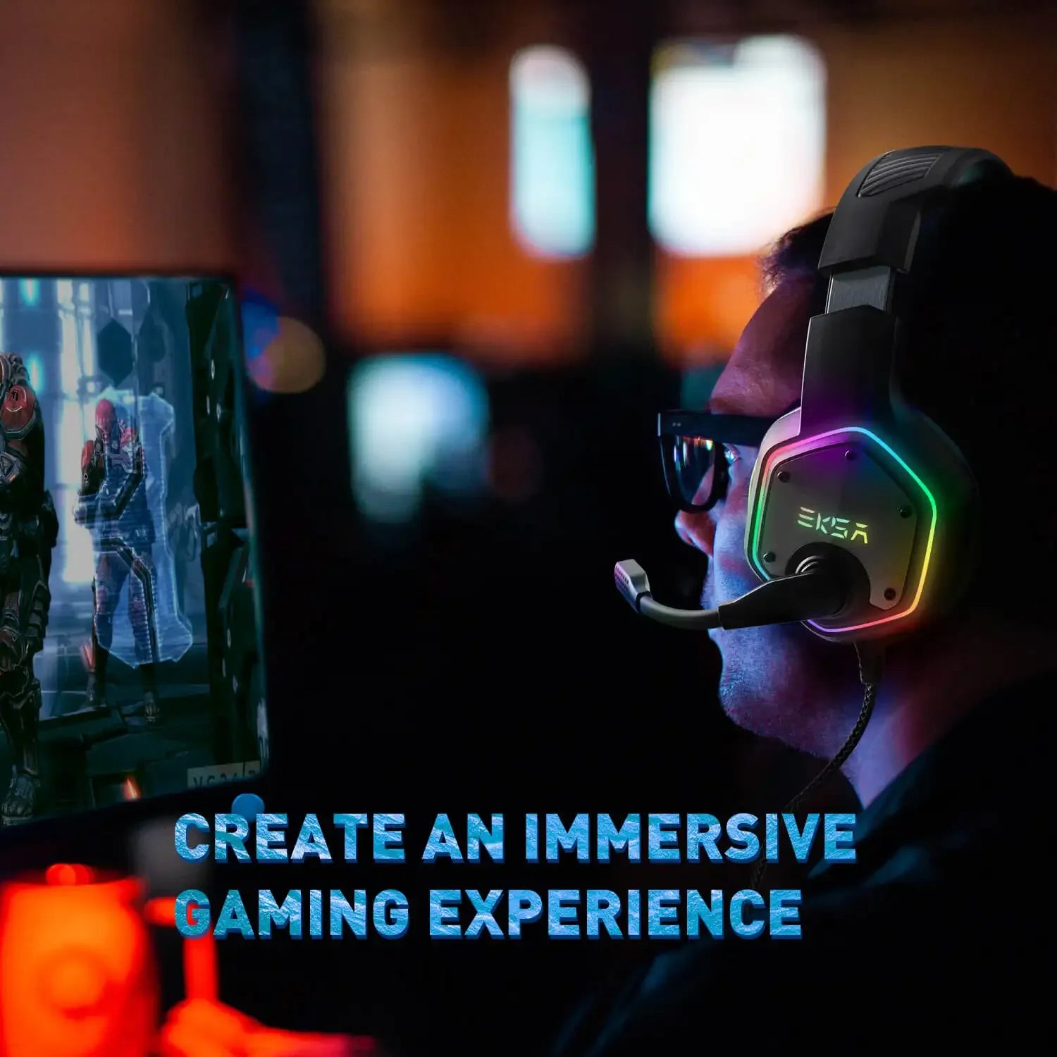 Tidesmit E1000 Gaming Headset with 7.1 Surround Sound - Wired Tidesmit
