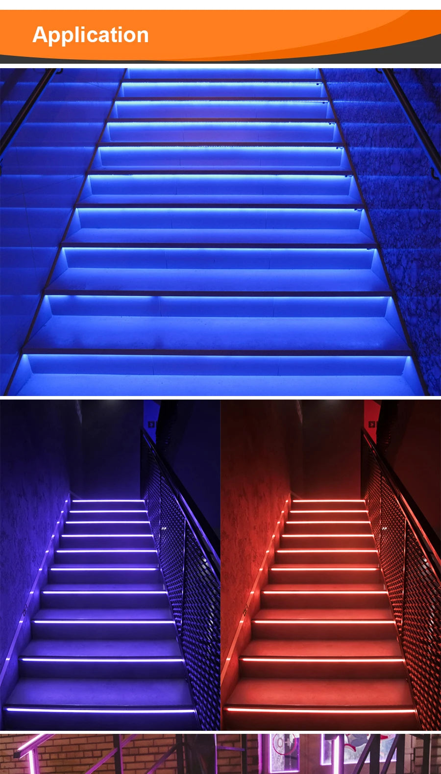 1-28 Steps Sensor LED Stair Light PIR Motion Sensor Stair Lighting COB LED Strip Kit With Plug For Indoor LED Staircase Light