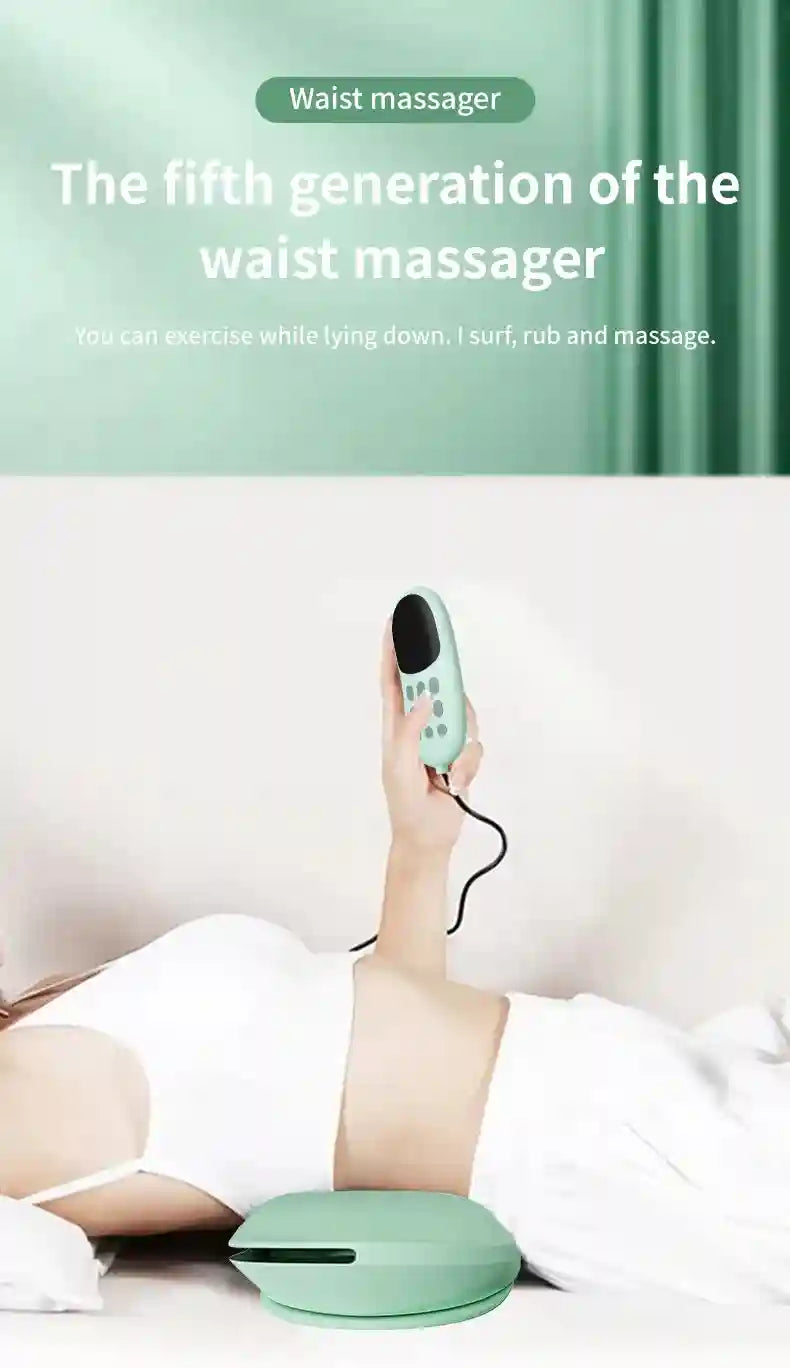 Electric Lumbar Traction Device with Heat Therapy and Adjustable Modes Massage Roller Tidesmit