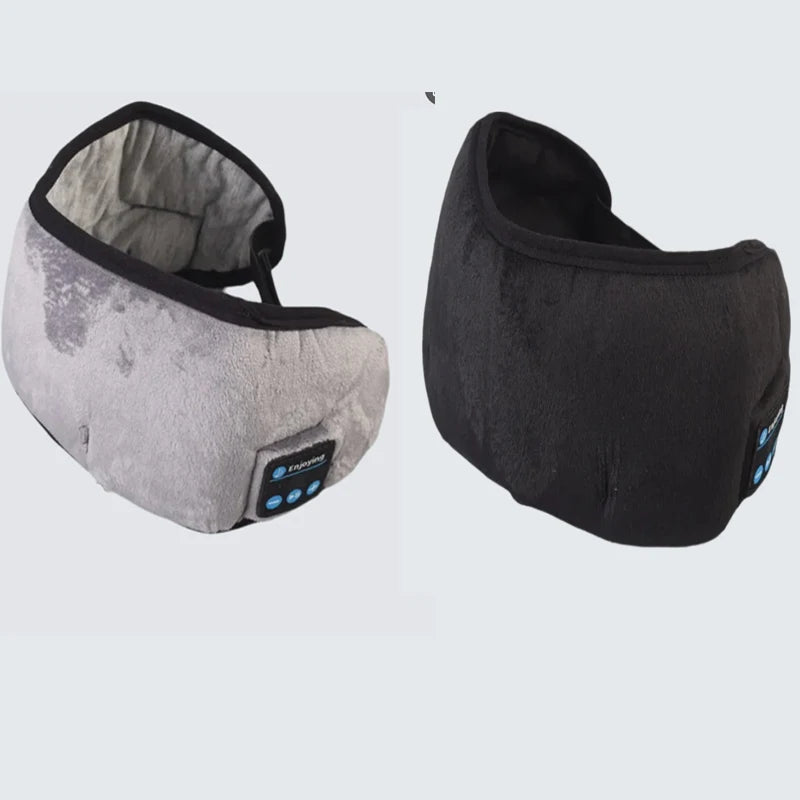 Bluetooth Sleep Eye Mask with Wireless Headphones - Breathable 3D Design Gray and Back Tidesmit