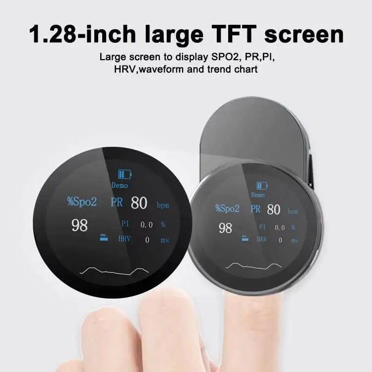 JYoucare rechargeable Bluetooth Fingertip Pulse Oximeter Accurate spo2 PR PI HRV Led Screen finger oximeters Oxygen Saturation