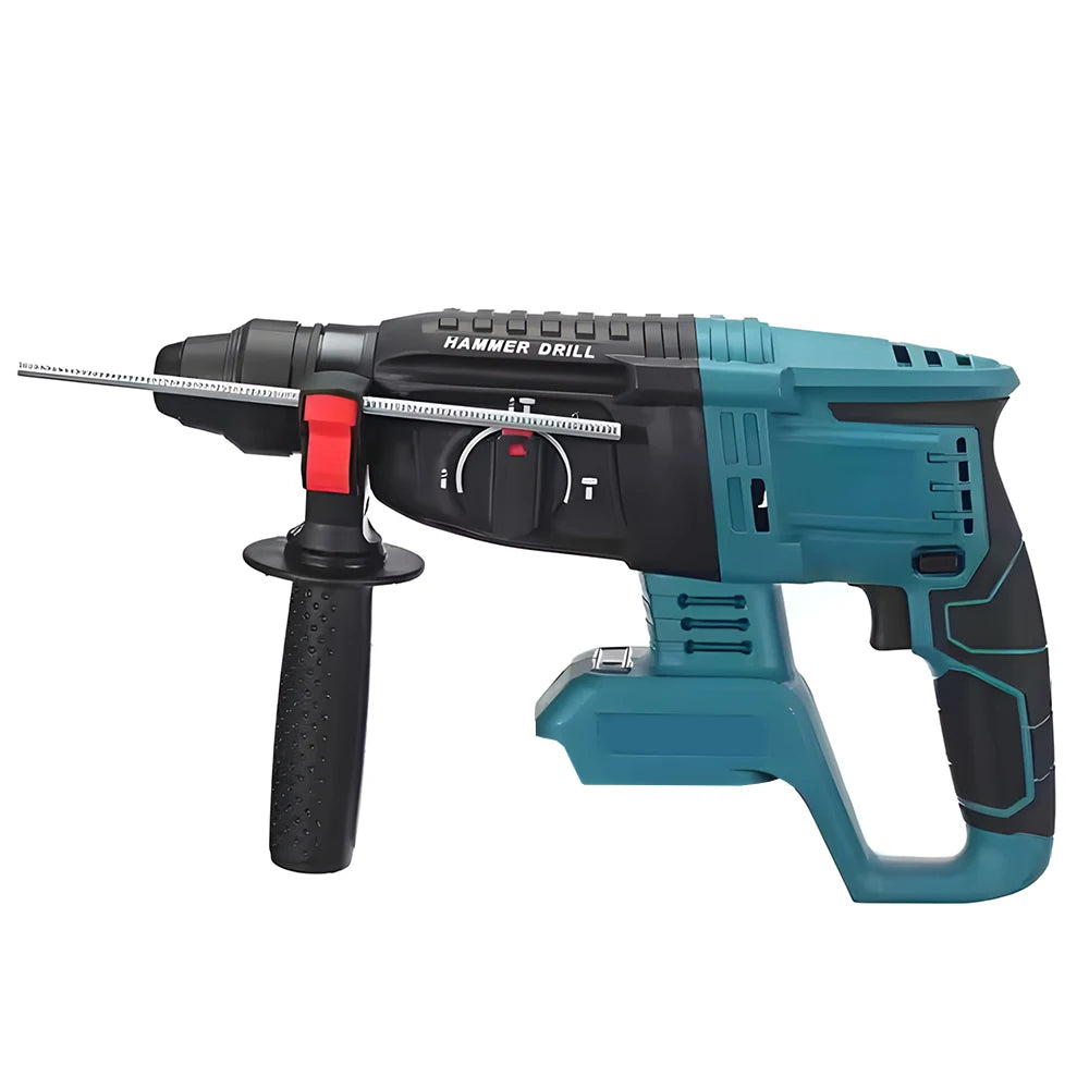 Podofo Brushless Electric Hammer Drill Cordless Impact Drill Power Tools Switch Hammer/Drill/Electric Pick 3-In-1 Multifunctional Rotary Power Tool Battery Drill Power Tools Without Battery