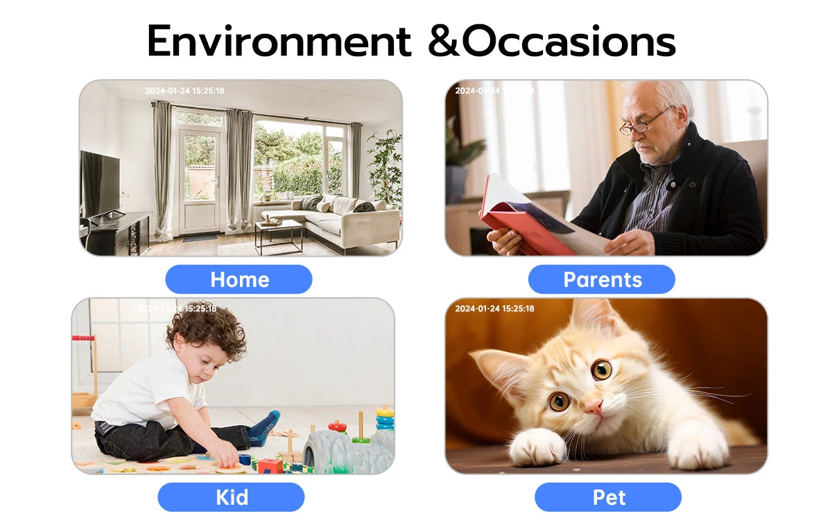 JOOAN 1080P Wifi Security Camera Outdoor&Indoor 5X Zoom Motion Detect Two-Way Audio Smart Home Security IP Camera for Baby & Pet