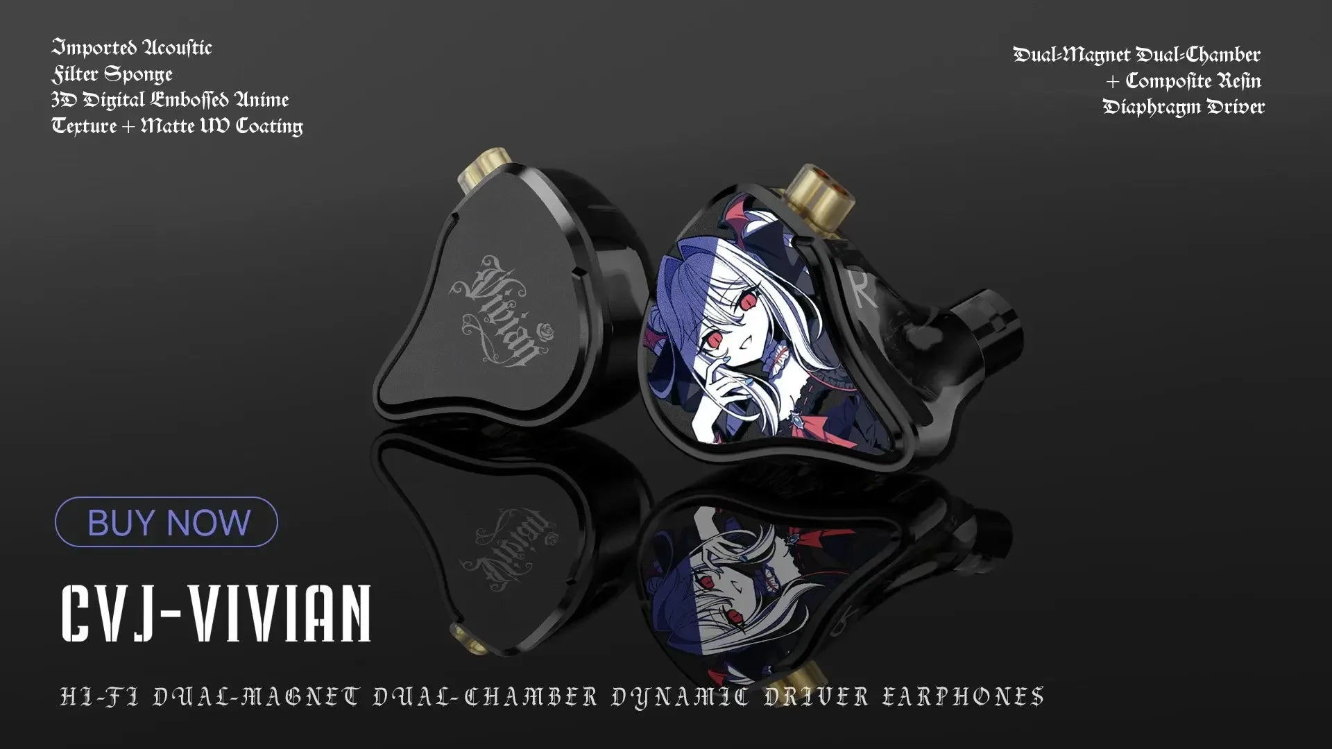 Wired HiFi In-Ear Monitors | Laser Engraved Metal Shell | Tidesmit Tidesmit
