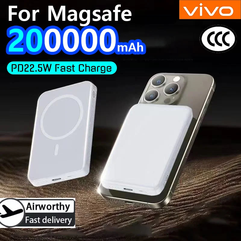 Magnetic Power Bank 50000mAh - Fast Wireless Charger for iPhone Tidesmit