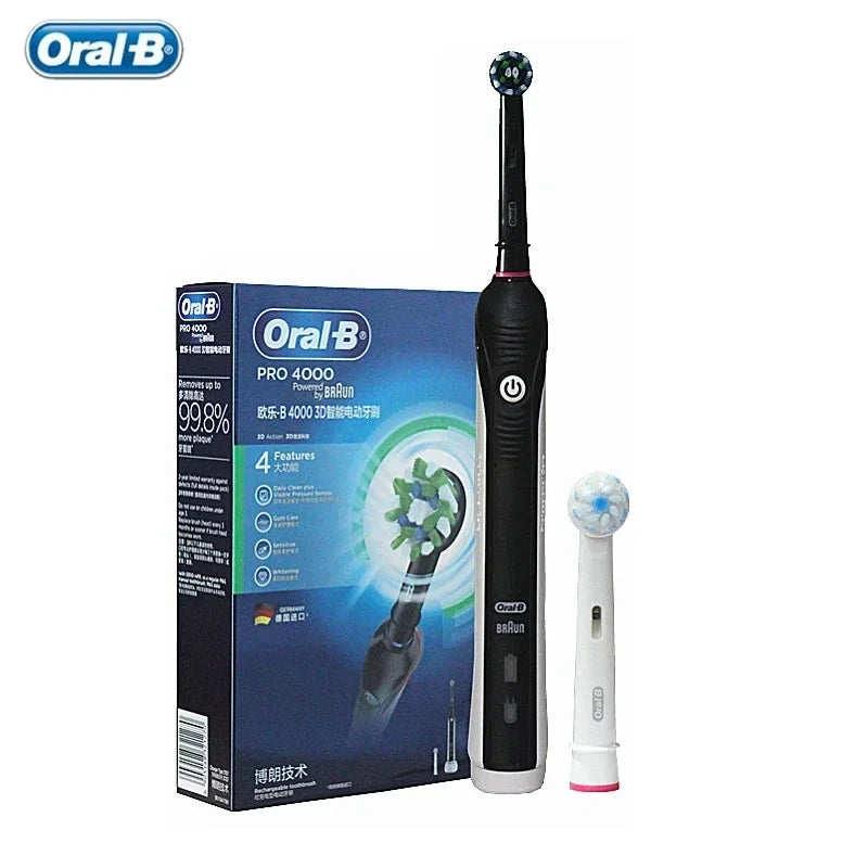 Oral B Sonic Electric Toothbrush PRO4000 RPO600 D12 Vitality Rotating Tooth Brush for Adults Oral Cares Rechargeable Waterproof