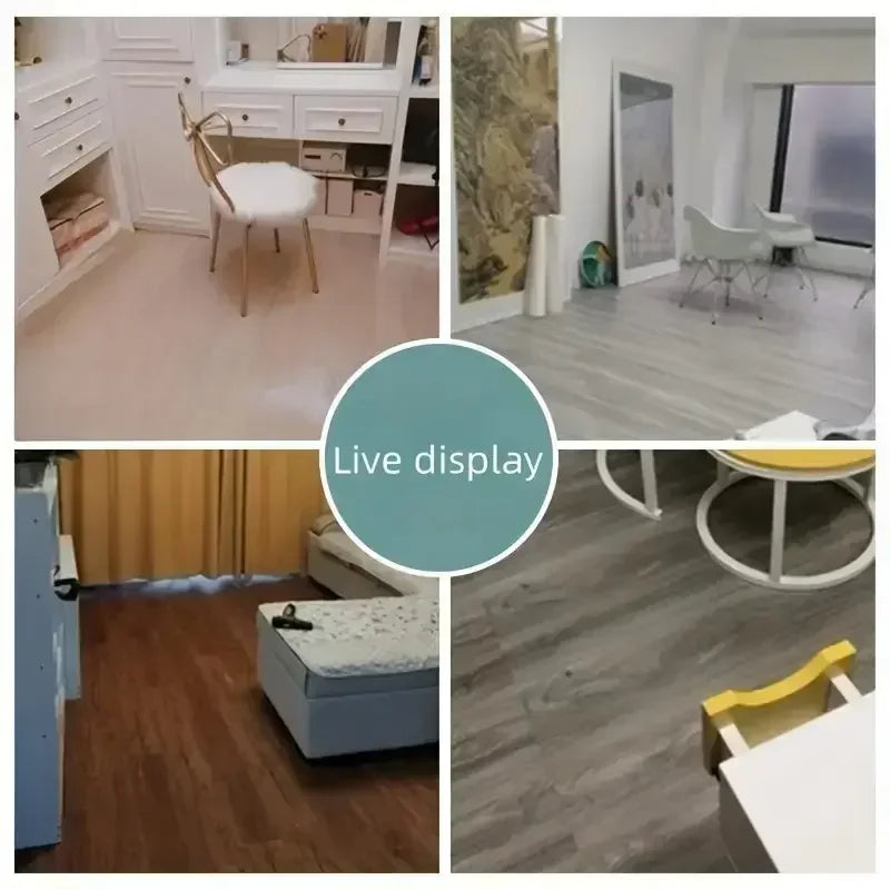 Self-adhesive Vinyl Floor Tiles Wood Grain Design Waterproof  Wear-resistant Wall Tiles for Bedrooms Kitchens Living Room Decor