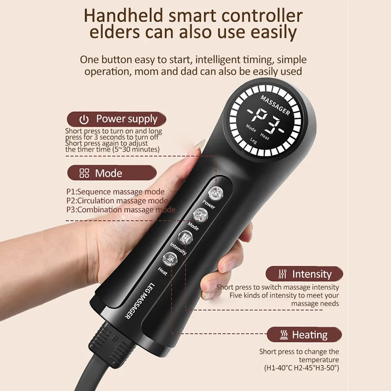 Shiatsu Foot and Back Massager with Heat Therapy - Tidesmit EU Model Massage Cushion Tidesmit