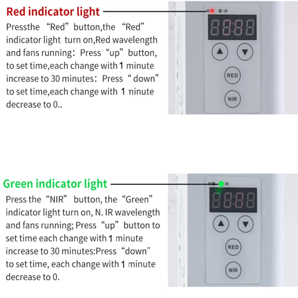 AG-Pro1000 Dual Chip 630nm 660nm Red Light Therapy Panel Lamp 810nm 830nm 850nm Near Infrared Therapy Lamp LED Beauty Device