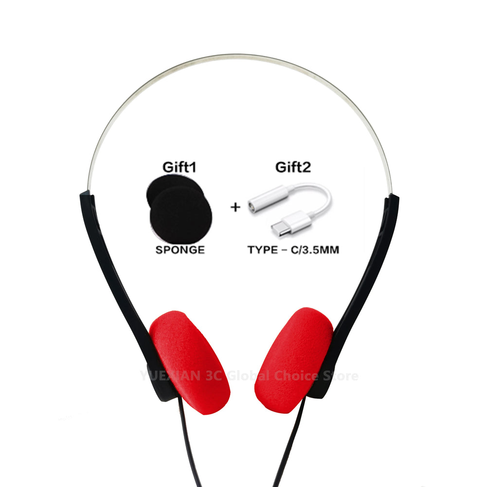 Retro Wired Headphones with Microphone - Lightweight Over-Ear Design Tidesmit