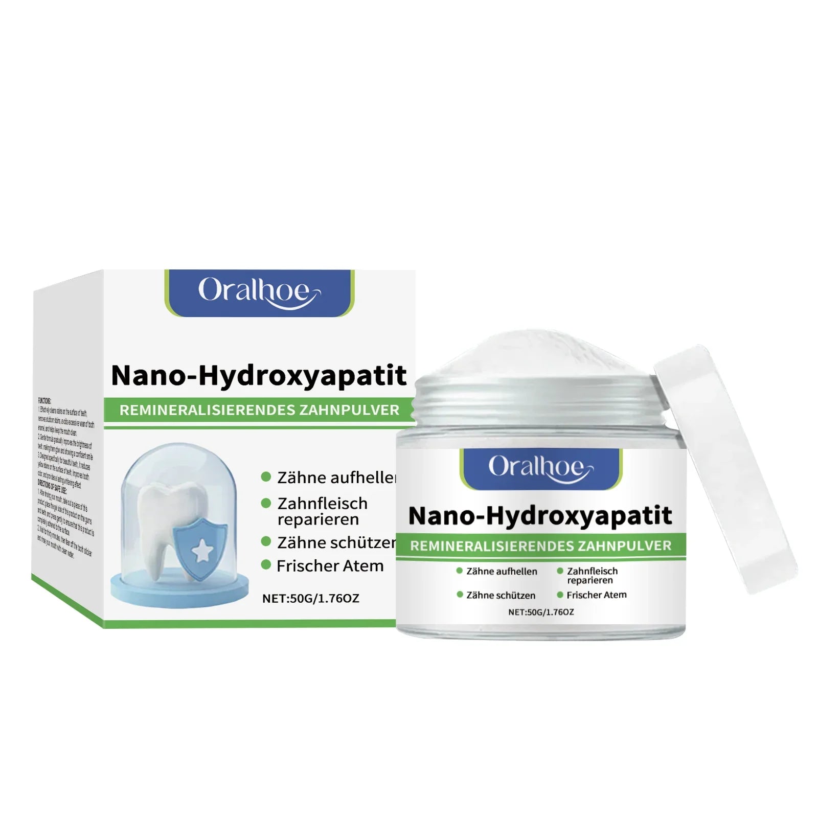 Tidesmit hydroxyapatite teeth whitening powder for dental calculus removal and fresh mint breath