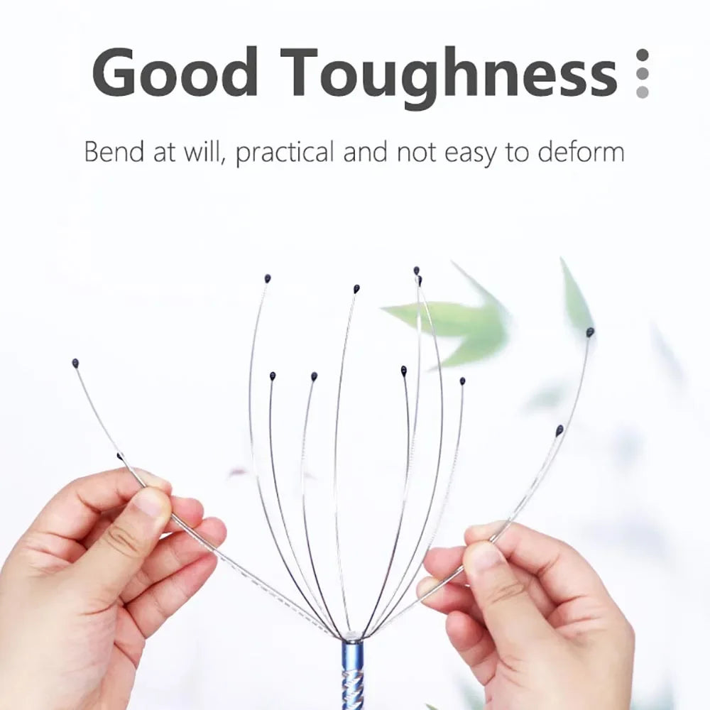 Octopus Head Massager - Scalp Scratcher for Daily Stress Relief 2 Pack Relaxation Treatment Tidesmit