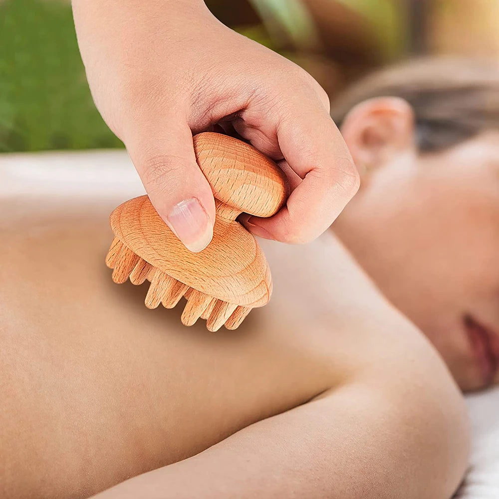 Wood Therapy Massage Tool - 6-Piece Lymphatic Drainage Recovery Set Fascia Gun Tidesmit