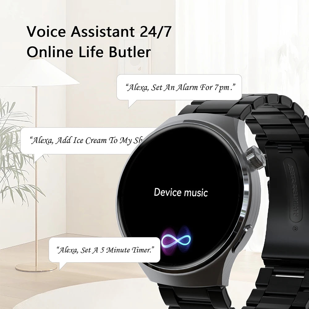 SENBONO Men's Smart Watch Heart Rate Blood Oxygen Monitor Bluetooth Call Multiple Sport Modes Voice Assistant Smartwatch for Men