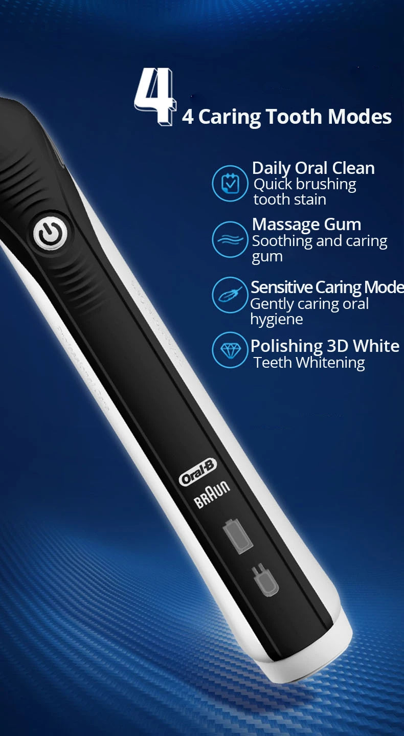 Oral B Sonic Electric Toothbrush PRO4000 RPO600 D12 Vitality Rotating Tooth Brush for Adults Oral Cares Rechargeable Waterproof