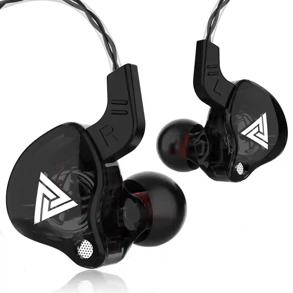 Wired In-Ear Earphones with HiFi Bass and Mic - AK6 Series AK6-Black Tidesmit