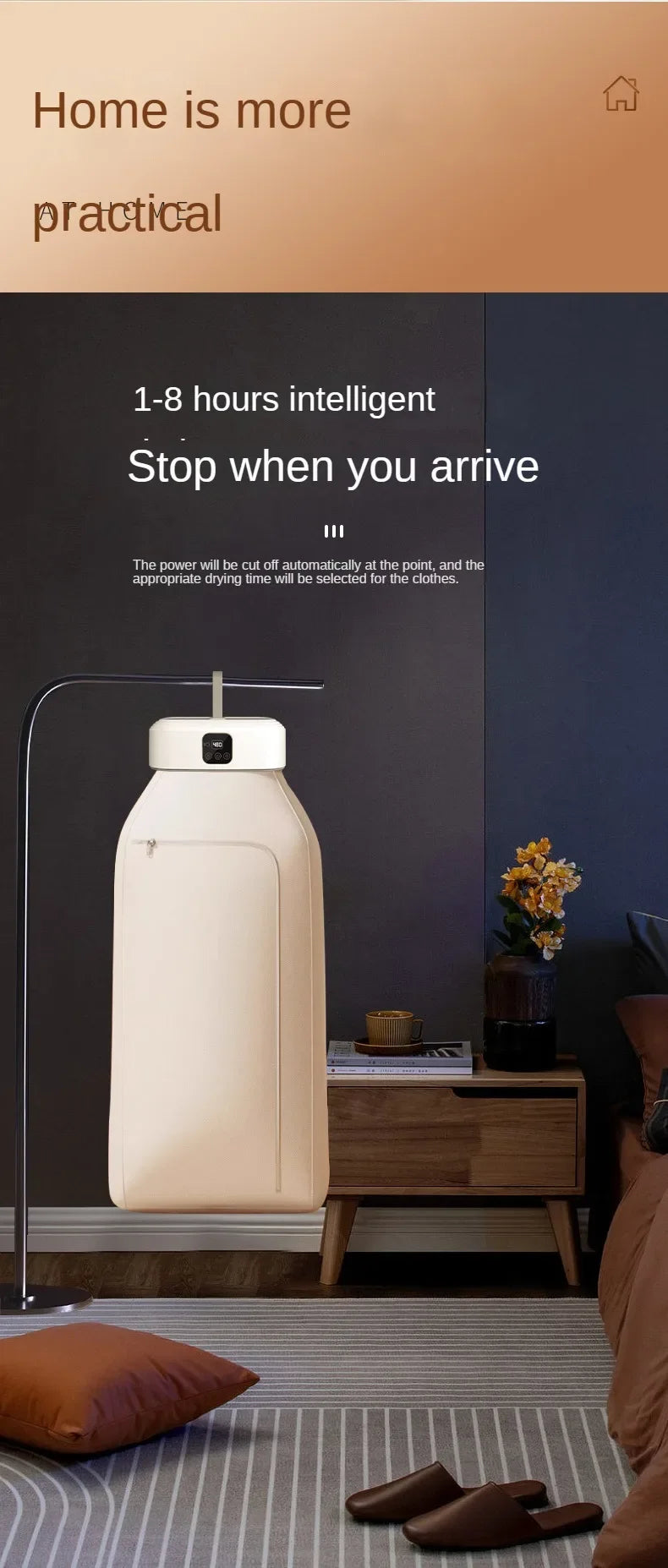 Tidesmit portable electric clothes dryer with UV sterilization and folding design for compact laundry drying