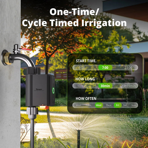 1-2PCS SONOFF SWV-BSP Zigbee3.0 Smart Water Valve IP55 Automatic Irrigation System Suitable for the UK, Europe or Most Countries