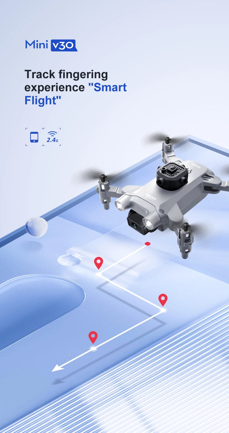 4K Camera Drone Foldable Quadcopter with Dual HD Lenses Tidesmit