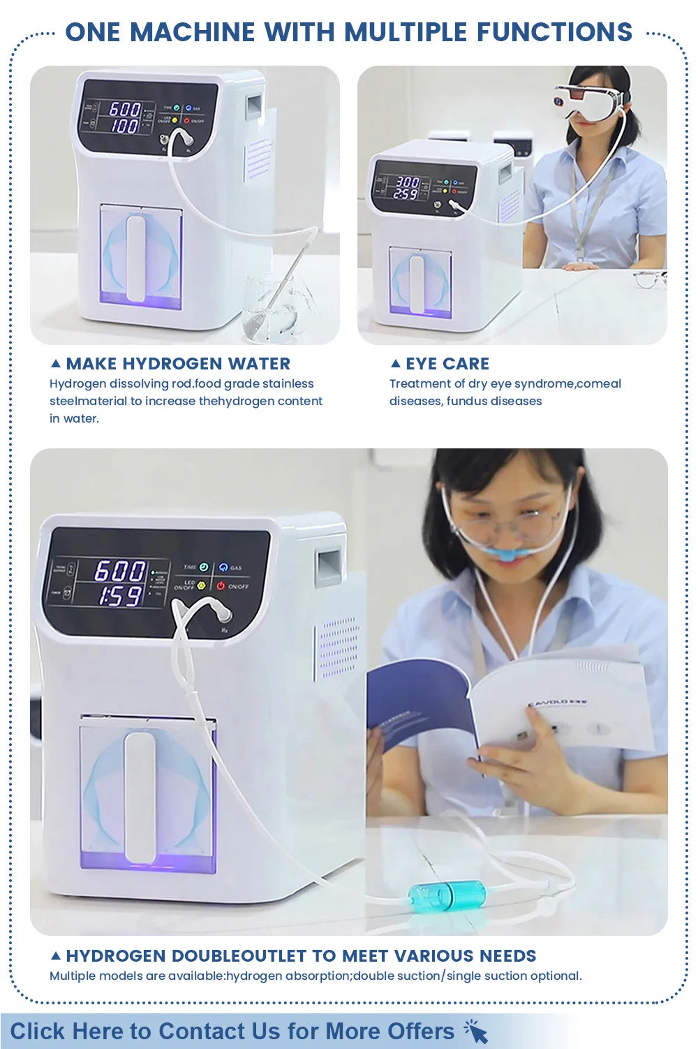 Hydrogen Inhaler Machine 600-3000ML Generador De Hidrogeno Hydrogen Water Generator for Boosting Immunity Hydrogen Inhalation