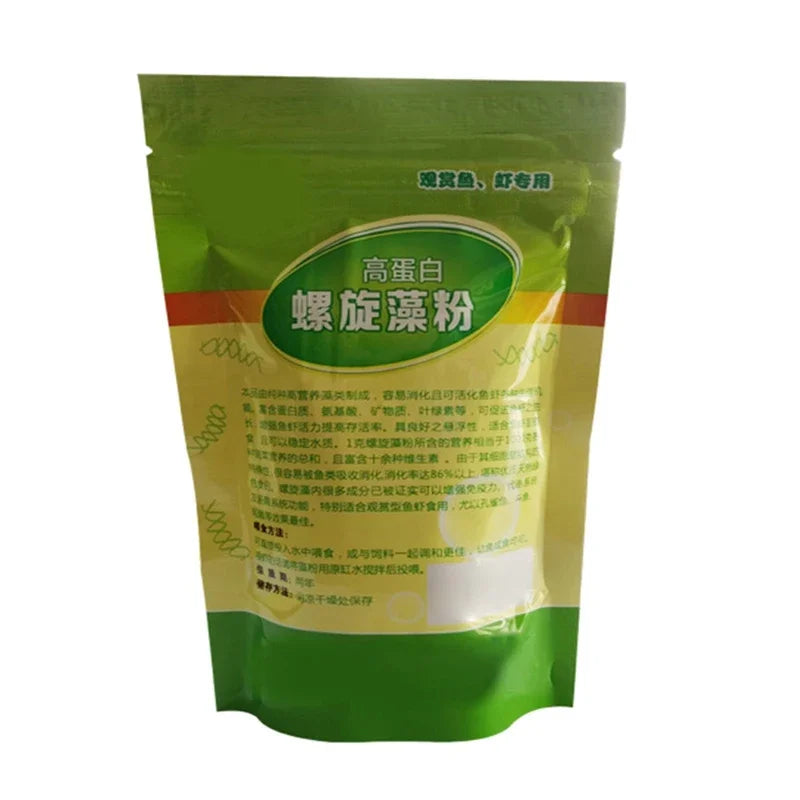 Tidesmit Spirulina powder fish and shrimp food: high-protein algae nutrition supplement for ornamental fish and shrimp.