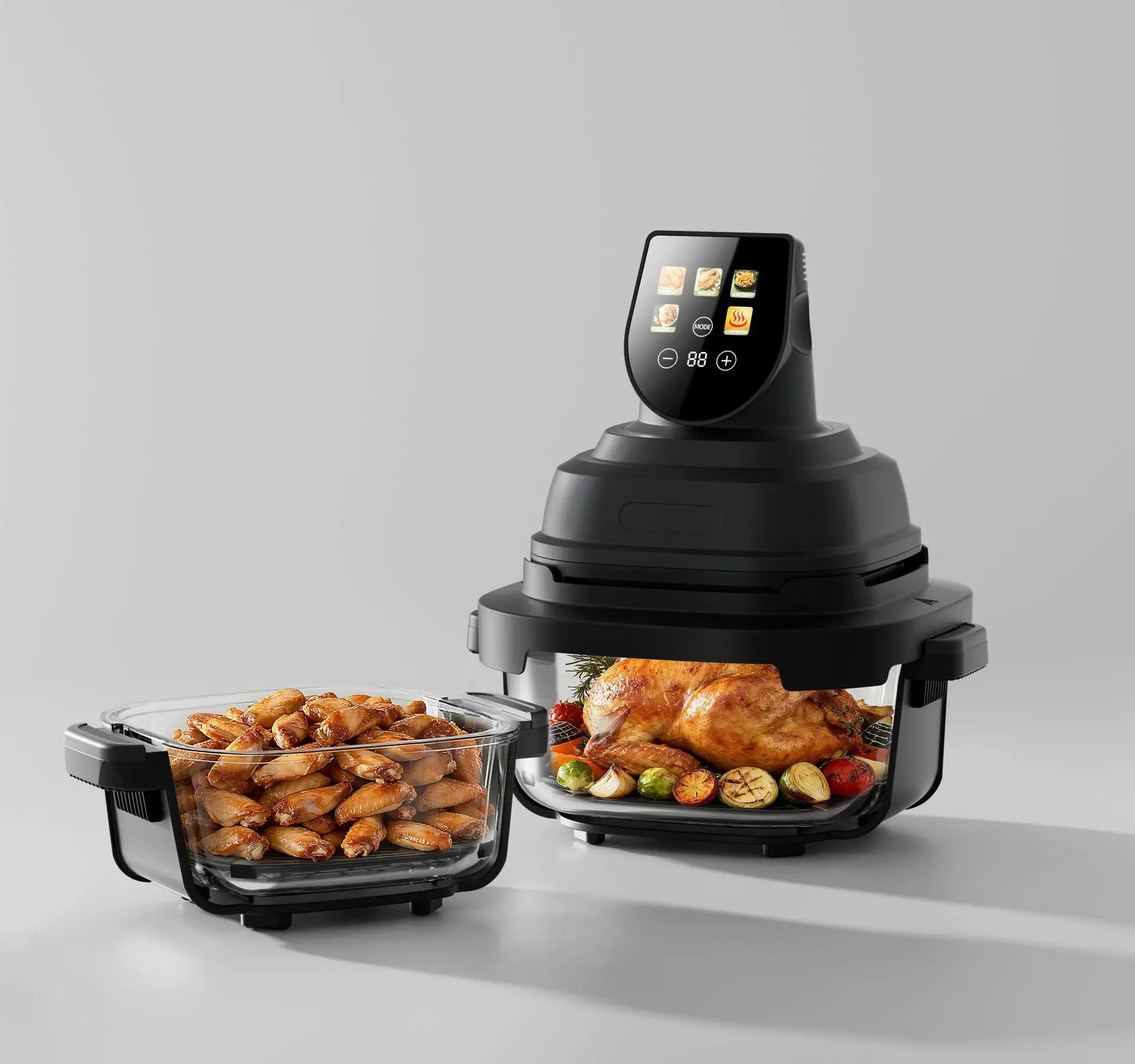 Color Screen Visible Air Fryer Glass Liner Chips Maker Multifunctional Home Oven