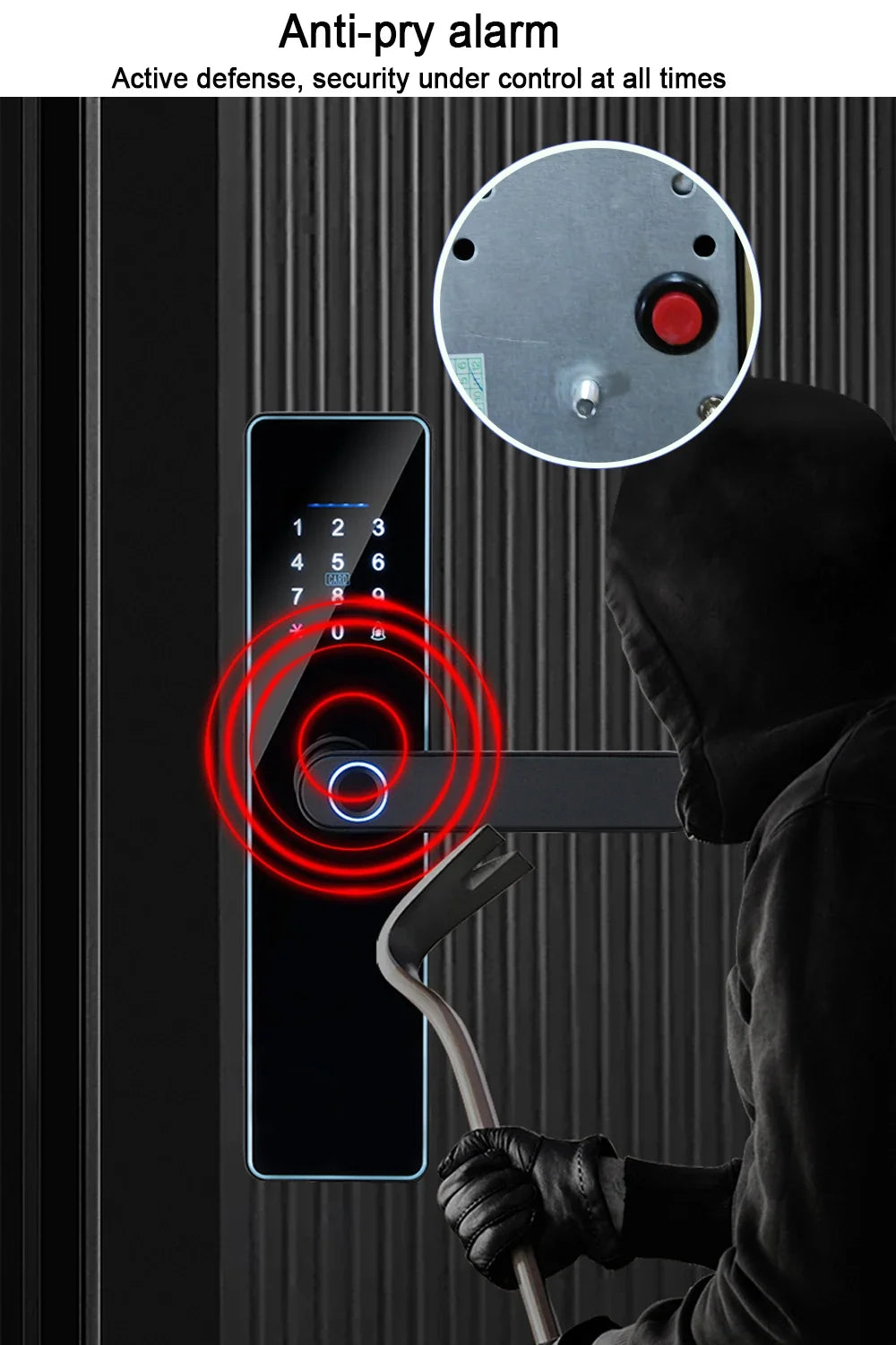 IP65 Waterproof Fingerprint Lock Electronic Door Lock Keyless Entry Door Lock for Front Door Easy Setup and Installation