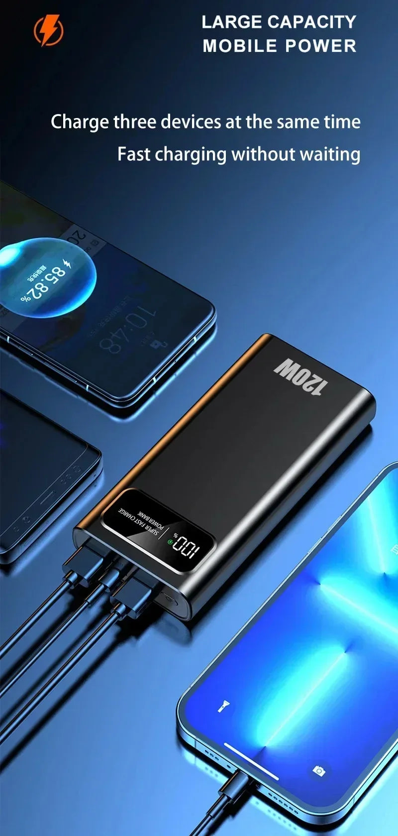 Tidesmit High Capacity Portable Power Bank 200000mAh Fast Charging Tidesmit