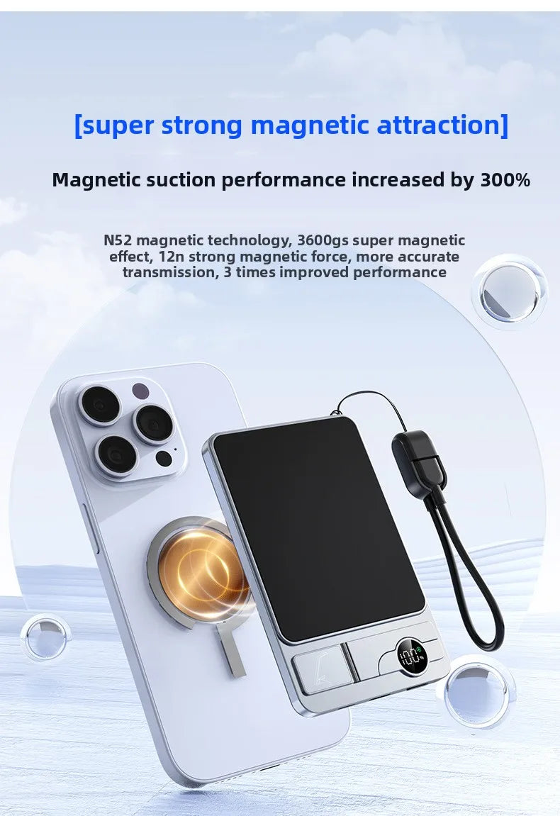 Magnetic Wireless Power Bank 10000mAh - Fast PD Charger for Travel Tidesmit