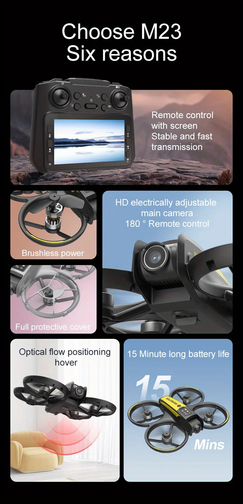 4K Camera Drone M23 with Obstacle Avoidance and GPS - Tidesmit Tidesmit