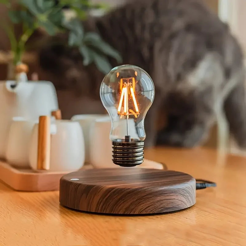 Levitating Moon Lamp | 3D Magnetic Floating LED Light by Tidesmit bulb light Tidesmit