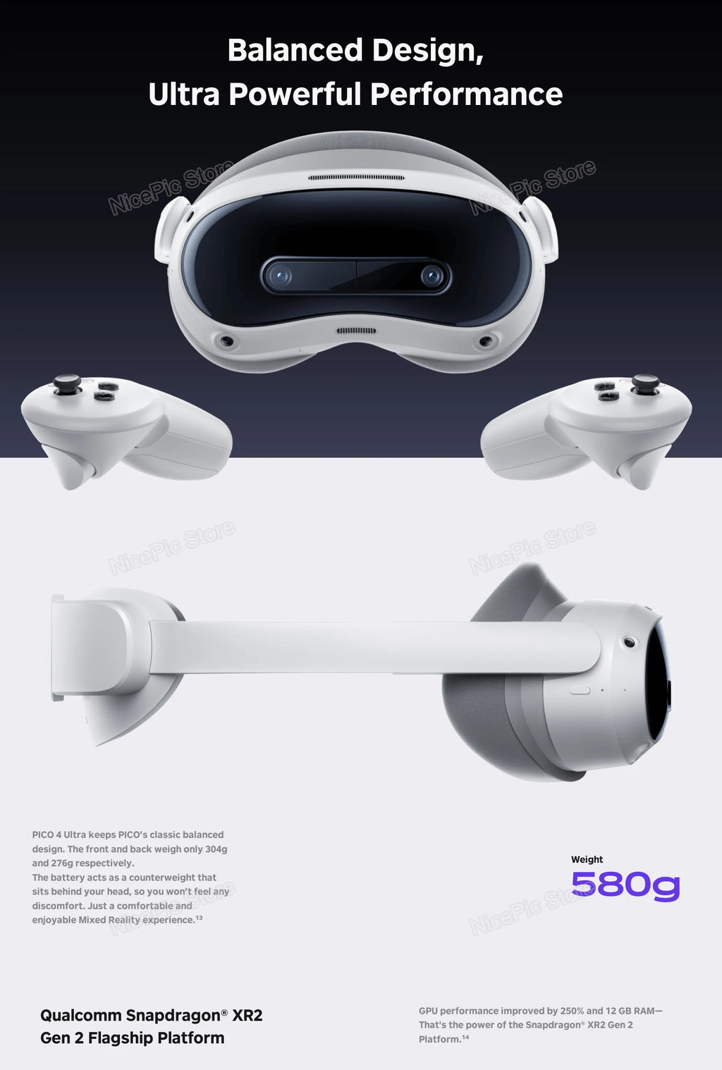 Pico 4 Ultra VR Headset 256GB - Professional Mixed Reality System Tidesmit