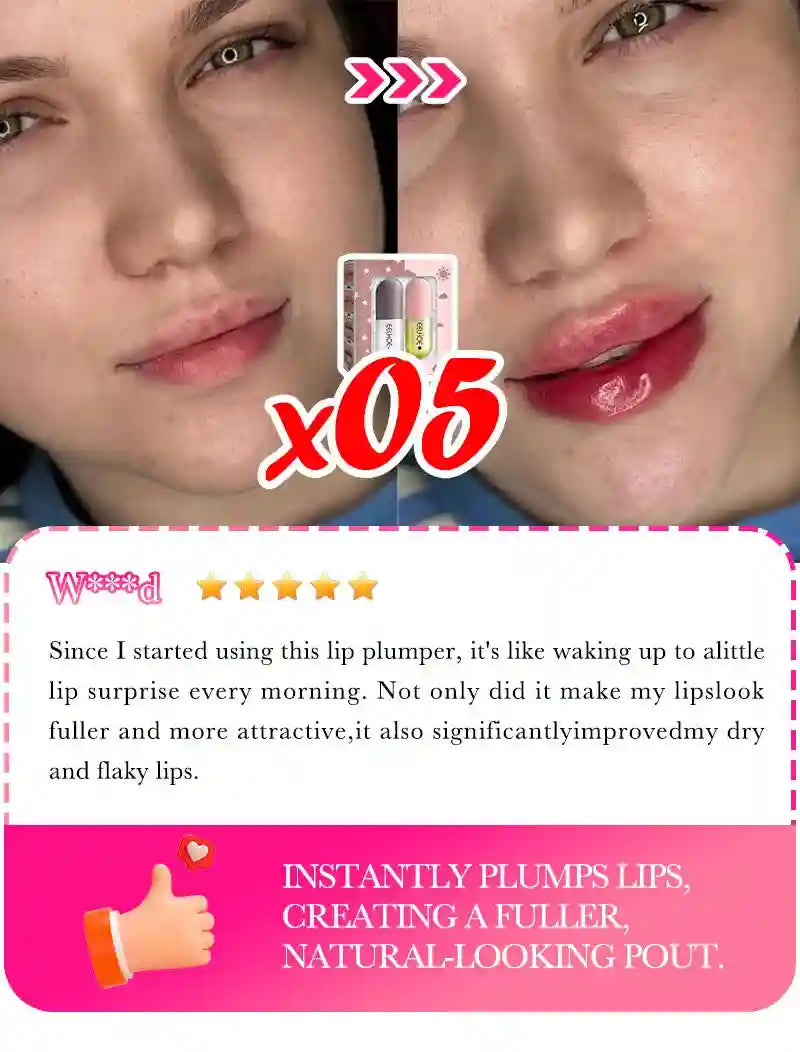 Lip Plumper Serum | Natural Moisturizing Lip Treatment | Tidesmit Lip Care Tidesmit