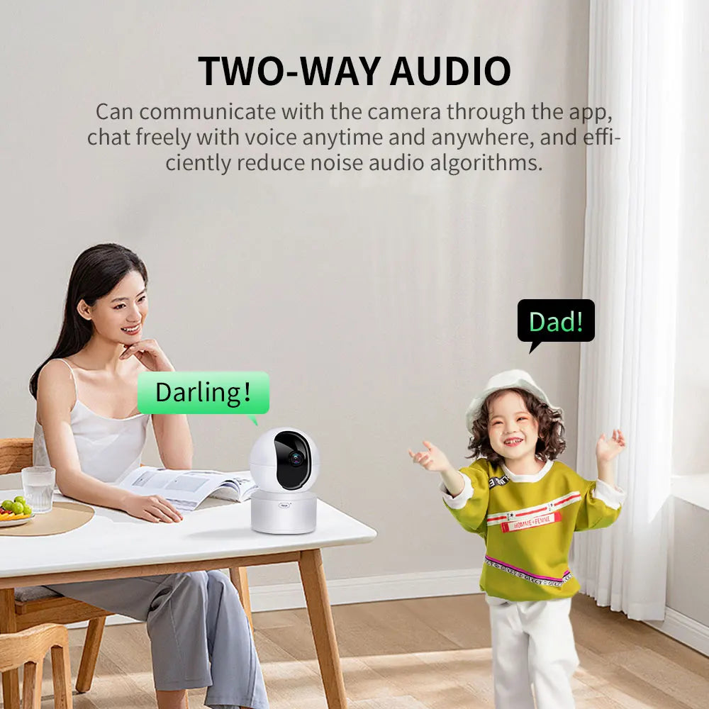 Neye S5 WiFi Smart Camera 8MP 4K Indoor Baby Monitor 360 ° Pan Tilt Automatic Tracking Camera CCTV Bidirectional Audio Camera