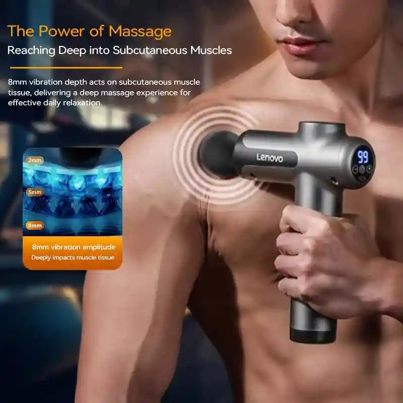 Deep Tissue Massage Gun - 8 Heads Electric Muscle Relief Device Body Shaping Massage Equipment Tidesmit