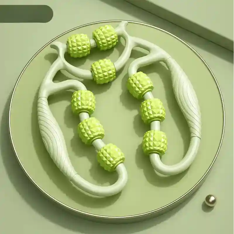 Lymphatic Massage Roller - Deep Tissue Muscle Relief Tool (L Size) Eye Massage Instrument Green L Tidesmit