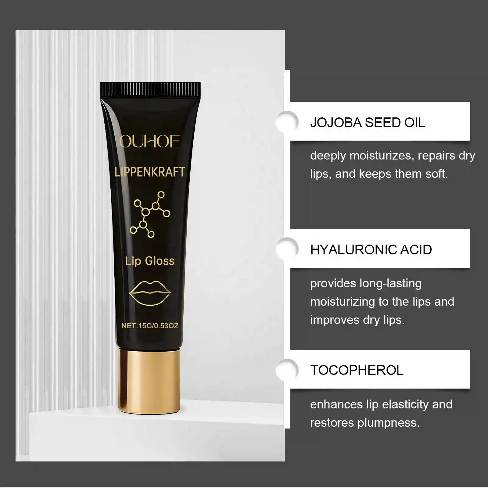 Natural Honey Lip Plumper Oil | Instant Volumizing Moisturizing Lip Care Lip Care Tidesmit