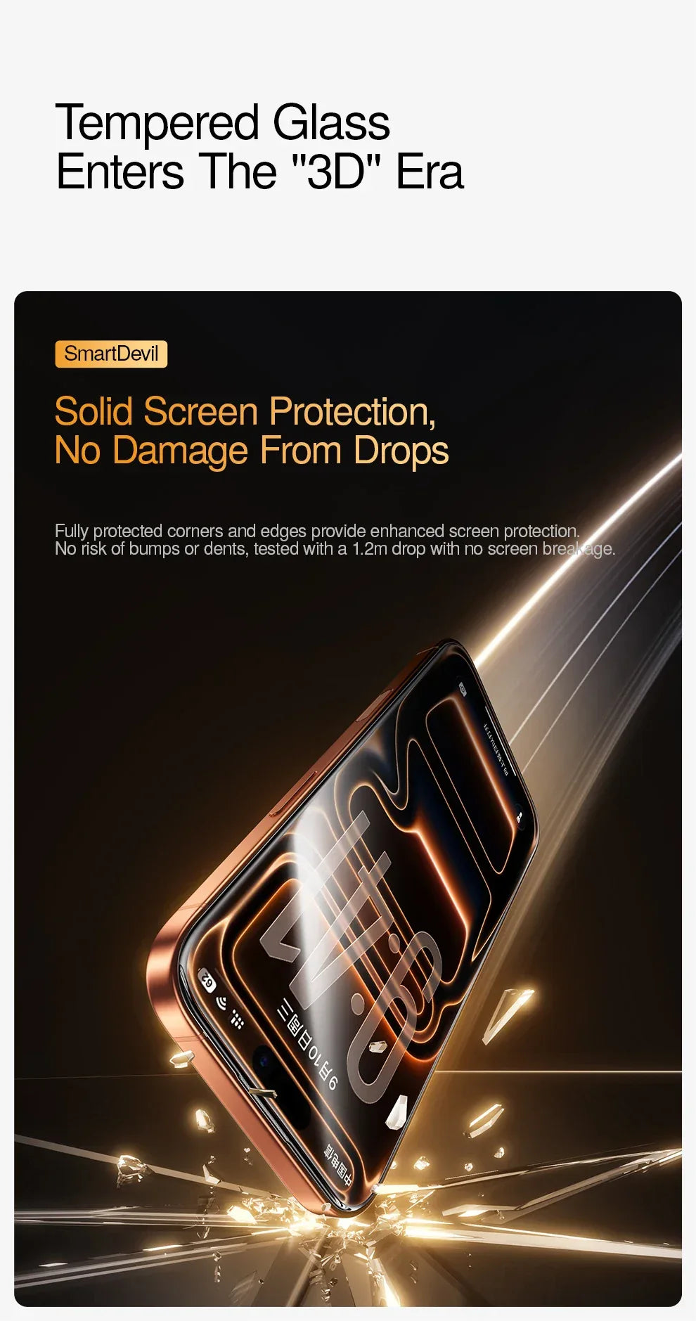 iPhone 17 Pro Max Screen Protector - 9H Tempered Glass HD Anti-Scratch Tidesmit
