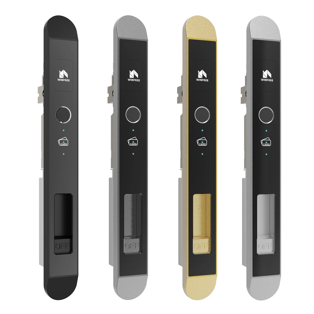 WINFREE Digital Slim Swing and Sliding Door Smart Tuya Bluetooth Lock Compatible Alexa or Google Smart Home