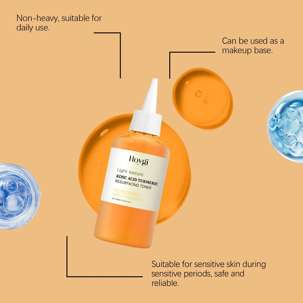 Brightening Kojic Acid Turmeric Toner Soothing Hydrating Pore Minimizing Oil Control Reduce Dullness Refreshing Facial Skin Care